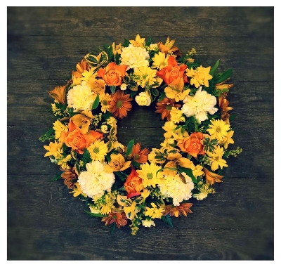 Yellow & Orange loose wreath