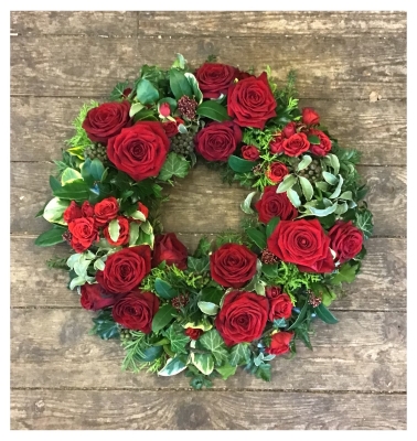 Red Rose Wreath