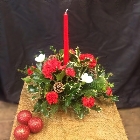 Christmas Candle Posy Red