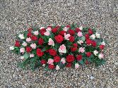 Red and Pink Rose Casket Spray